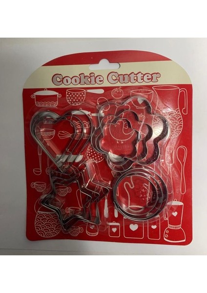 Çok Şekilli Paslanmaz Çelik Kurabiye Kesici Seti 12 Adet Farklı Boylarda Kurabiye Kalıbı fiyatları