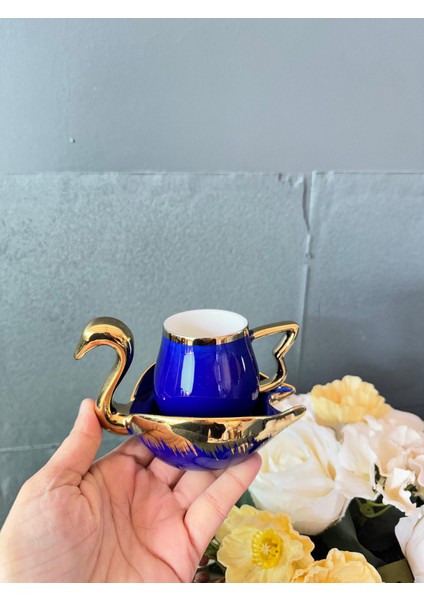 Lacivert Kuğu Fincan Takımı 6 Kişilik fırsatları