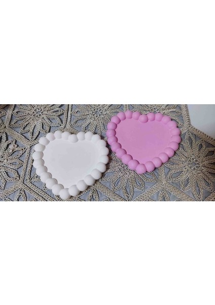 Taş Tozu Ikili Kalpli Dekoratif Tabak fiyatları