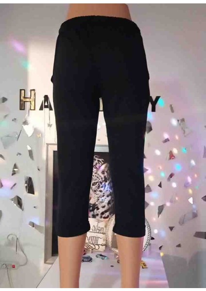 Pamuklu Cepli Lastik Belli Kadın Kapri modelleri