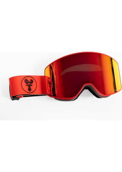 Profesyonel Kayak / Snowboard Gözlüğü Mıknatıslı Kırmızı Model