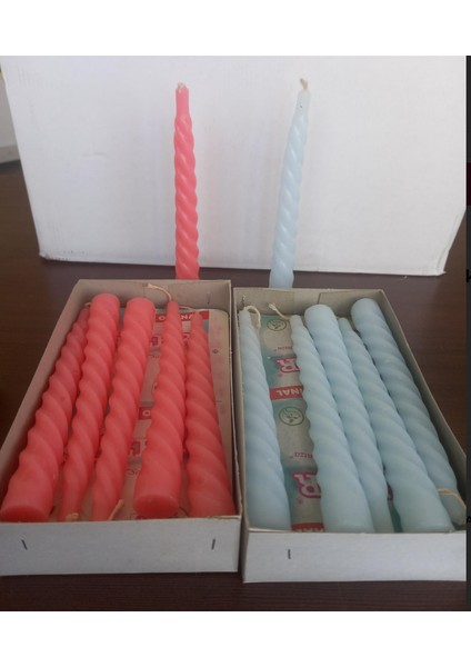 Ipek Hobi Burgulu Şamdan Mumu 12 Li Paket Bebek Pembe Renkte