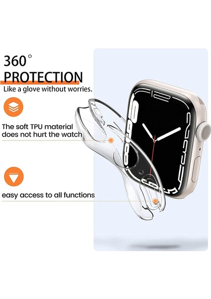 Apple Watch 10 46MM Uyumlu Kasa Koruyucu Şeffaf Silikon Hd Ekran Koruyucu indirimleri