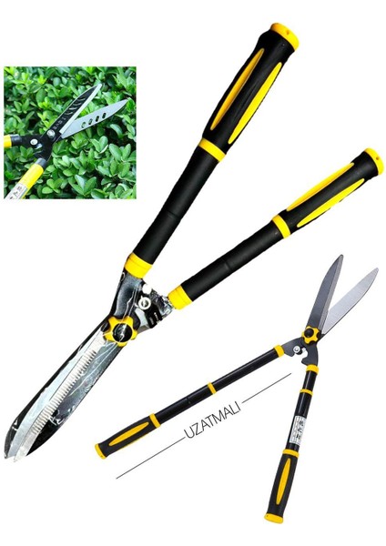 Dalgalı Ağızlı Uzatmalı-Çimen Makası-Çim Makası-Bağ Makası -Sarı