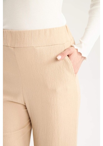 Relax Fit Beli Lastikli Basic Düz Bürümcük Pantolon Z8788AZ24WN indirimleri