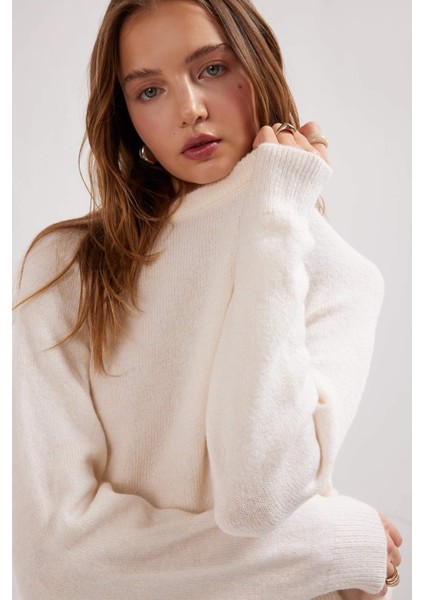 Regular Fit Bisiklet Yaka Basic Düz Soft Touch Yumuşak Triko Kazak D8678AX25SP