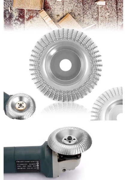 Ahşap Taşlama Törpüleme Diski Oyma Eğe Ahşap 115 mm Avuç Taşlama Kesme Oval ve Açılı (2 Adet