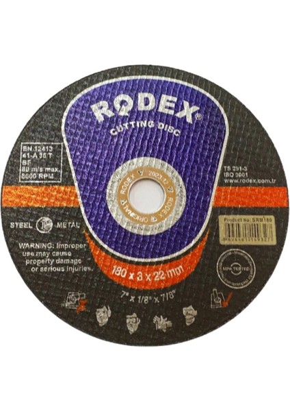Rodex Metal Kesme Taşı 180*3.0*22 Rodex