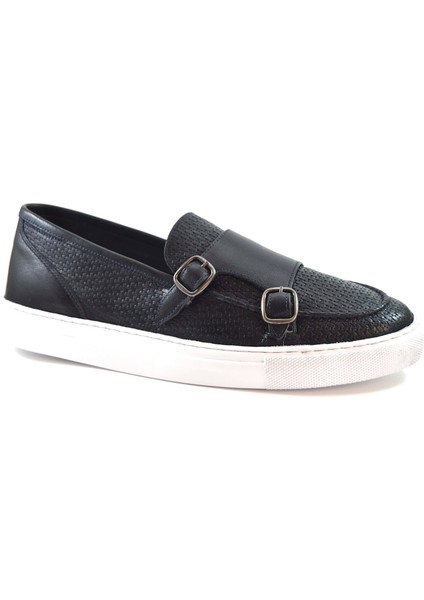 100139 Soft Deri Lacivert Loafer Erkek Ayakkabı