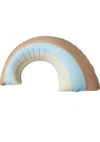 retro Gökkuşağı Mavi Folyo Balon 82 x 53 cm 1 Adet