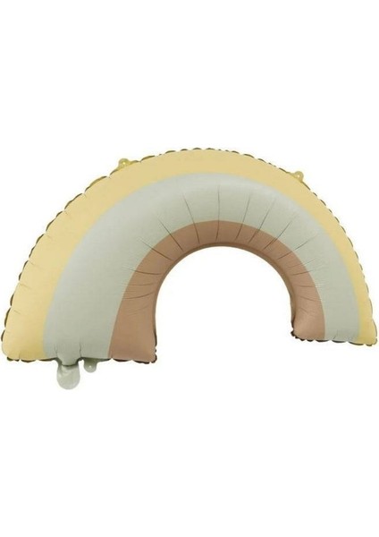 Retro Gökkuşağı Renkli Folyo Balon 81 x 44 cm 1 Adet