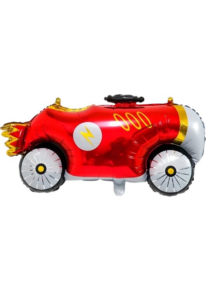 Büyük Boy Renkli Yarış Arabası Şekilli Folyo Balon 1 Adet