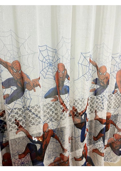 Spiderman - Örümcek Adam - Çocuk Odası Perdesi - Baskılı Tül
