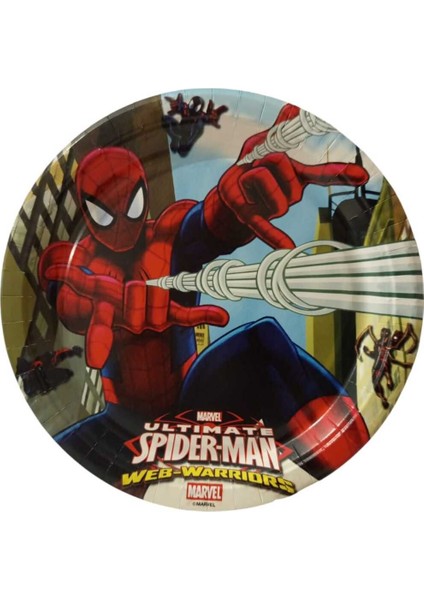Doğum Günü Tabak Spider Man Tabak 8 Li Karton Tabak