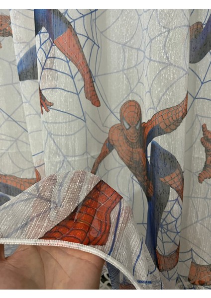 Spiderman - Örümcek Adam - Çocuk Odası Perdesi - Baskılı Tül