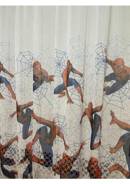 Spiderman - Örümcek Adam - Çocuk Odası Perdesi - Baskılı Tül