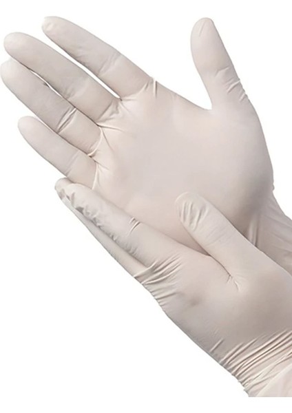 Latex Pudralı Eldiven - Tıbbi Medikal Muayene Lateks Eldiven 6lı Paket - L Beden indirimleri