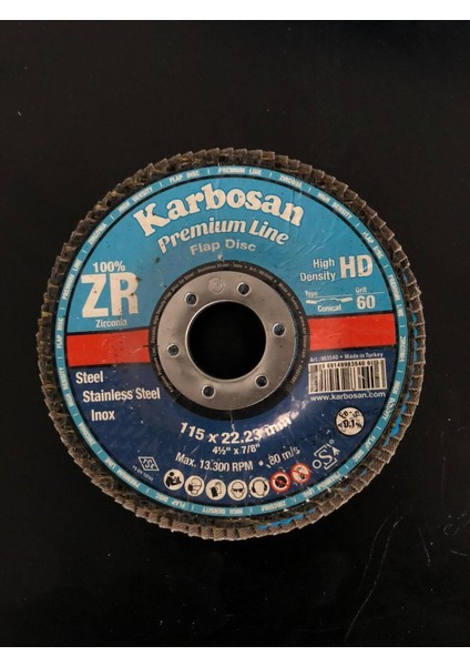 115MM Gold Premium Line Yüksek Yoğunluk Flap Disk Zr 60 983540