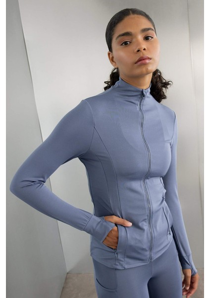 Fit Slim Fit Dar Kesim Fermuarlı Hırka C9409AX24AU