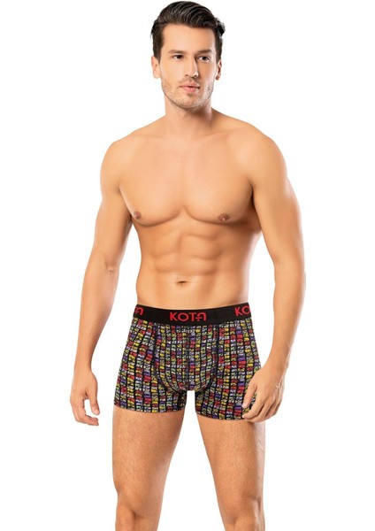 1015 Erkek Licralı Boxer Baskılı
