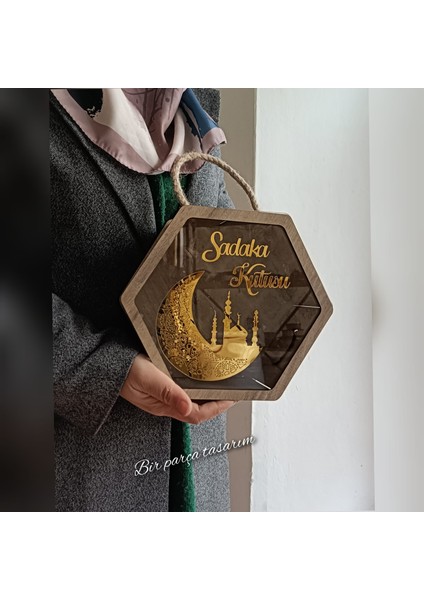 Şeffaf Pleksili Cami Figürlü Kumbara