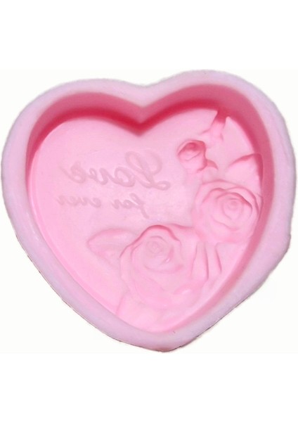 Güllü Kalp 7cm Silikon Kalıp K-184 indirimleri