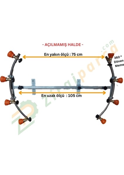 4 + 4 Başlıklı Hilal Tip Ilaçlama Makina Aparatı - Ilaçlama Makinası fiyatları