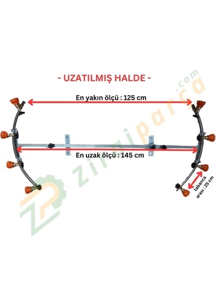 4 + 4 Başlıklı Hilal Tip Ilaçlama Makina Aparatı - Ilaçlama Makinası modelleri