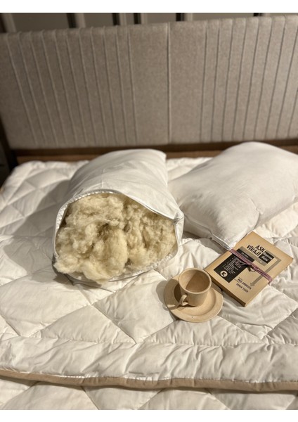 Çift Kişilik Yatak Pedi Saf Merinos Kuzu Yünü 160 x 200