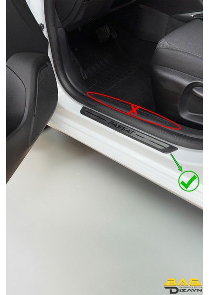 Volkswagen Passat B8 Krom Kapı Eşik Koruması 2015-2018 Arası 4 Parça.