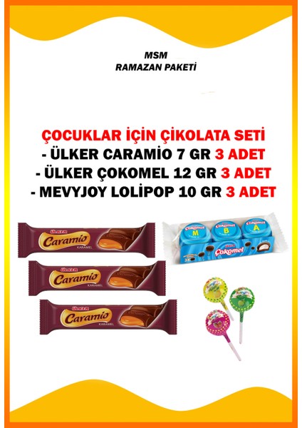 Ramazan Paketi Erzak Kolisi Kumanya Paketi Ramazan Kolisi Gıda Paketi Parça Çocuklar İçin Çikolata Setli No 22