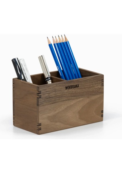 Reka Iki Bölümlü Ayarlanabilir Kalem Kutusu - Ceviz indirimleri