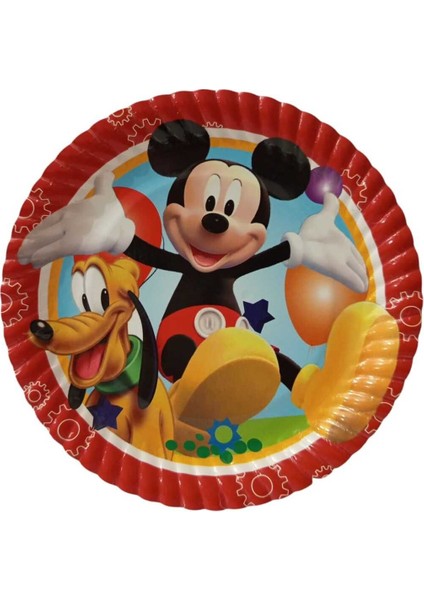 Doğum Günü Mickey Mouse Tabak 16 Lı Karton Tabak