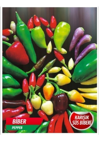 Karışık Süs Biberi Tohumu 10 gr Tohum