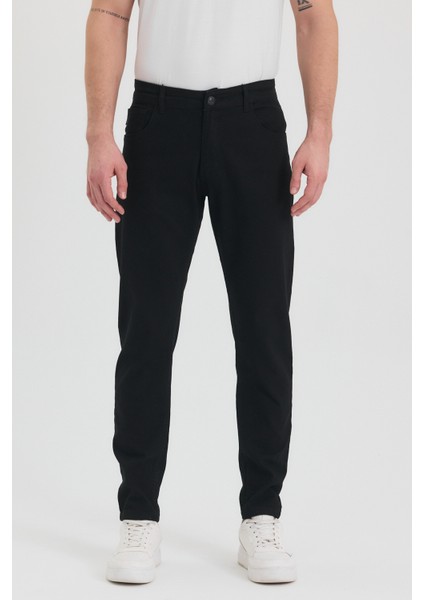 Theseason Erkek Siyah Slim Fit Jeans Kot Pantolon