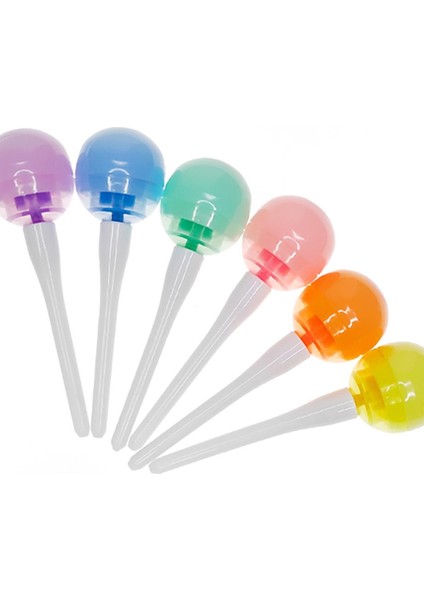 6lı Fosforlu Kalem Lolipop Tasarımlı Fosforlu Kalem Renkli Lolipop Kalem Seti