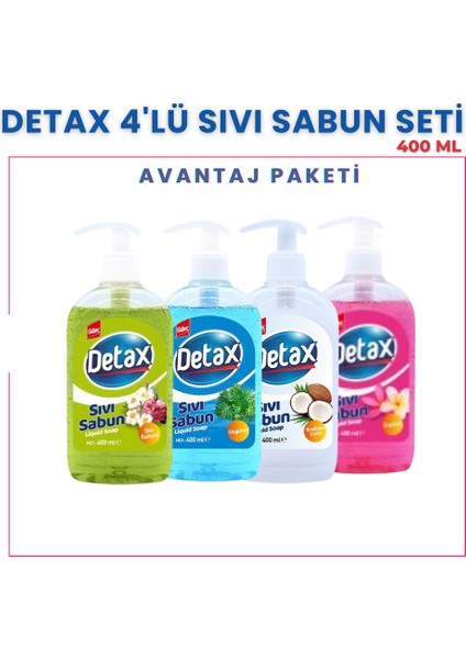 4'lü Sıvı Sabun Seti 400 ml