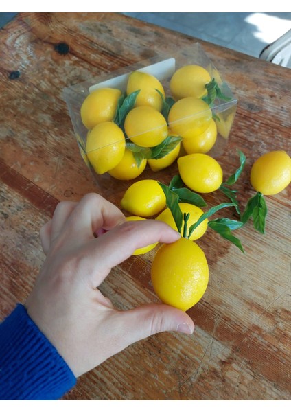 Yapay Meyve Limon 6 Adet Adet 6x4 cm , Dekor, Mutfak, Yapay Meyve, Limon, Yapay limon