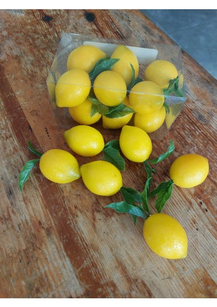 Yapay Meyve Limon 6 Adet Adet 6x4 cm , Dekor, Mutfak, Yapay Meyve, Limon, Yapay limon