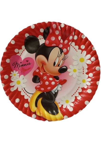 Doğum Günü Minnie Mouse Tabak 8 Li Karton Tabak