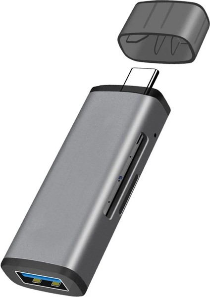 ADS-103 USB Type-C Sd/tf Hafıza Kart Okuyucu - Gümüş
