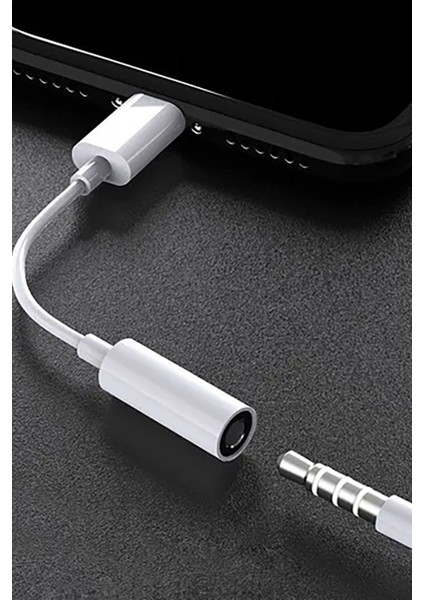 Lightning - 3,5 mm Kulaklık Jakı Adaptör Lightning Uyumlu Çevirici Jack SW-I35