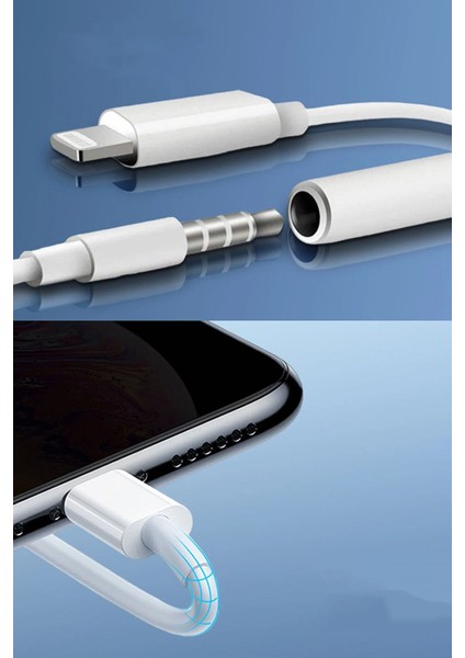 Lightning - 3,5 mm Kulaklık Jakı Adaptör Lightning Uyumlu Çevirici Jack SW-I35