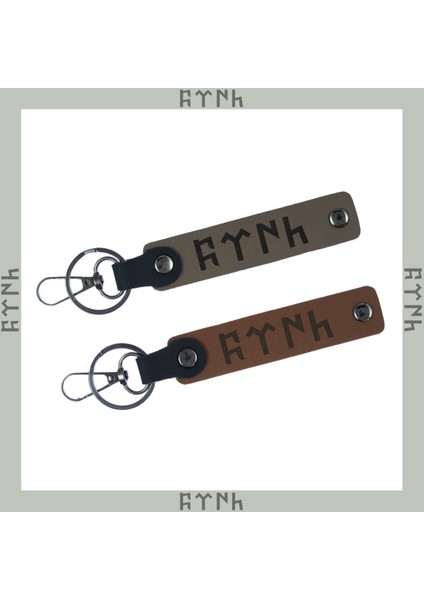 Göktürk Dilinde Türk Yazılı, Milletini Sevenlerin Özel Tercihi Olabilecek, 2'li Hediye Anahtarlık