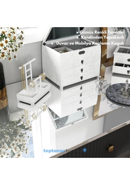 60CM×500CM Kendinden Yapışkanlı Folyo Mutfak Dolap Masa Beyaz Eşya Kaplama Duvar Kağıdı Silver