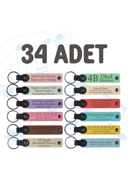 Bilgisayar Teknikerlerine Mezuniyet Hediyesi, 34'lü Set, Adınıza Uyarlanmış Hatıra Anahtarlık