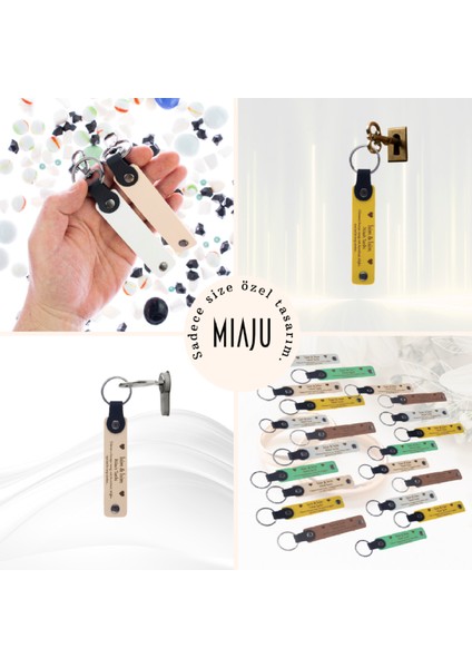 Babyshower Parti Hediyesi, 24'lü, Bebek ve Anne Ismine Özel Hatıra Deri Anahtarlık, Unutulmaz Anı fiyatları