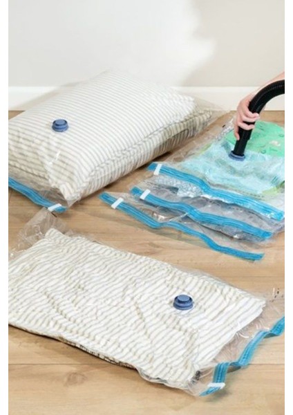 Vakumlu Saklama 50 x 70 Hurç Set Yastık ve Yorgan Hurcu Kıyafet Hurcu Large