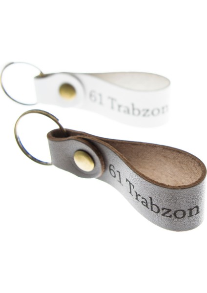 61 Trabzon Yazılı Ikili Set Deri Anahtarlık, Özel Günler Için En Iyi Hediye, Şehir Anahtarlığı modelleri