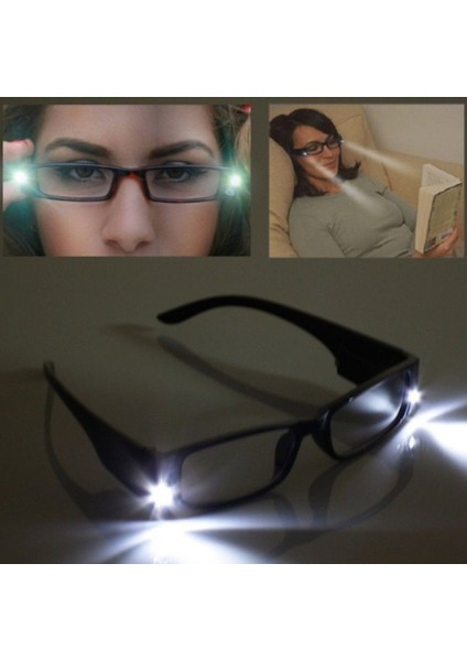 2 LED Için Ayrı On/off Düğmesi. Camsız LED Reading Glasses LED Işıklı Kitap Okuma Gözlük1 Adet modelleri